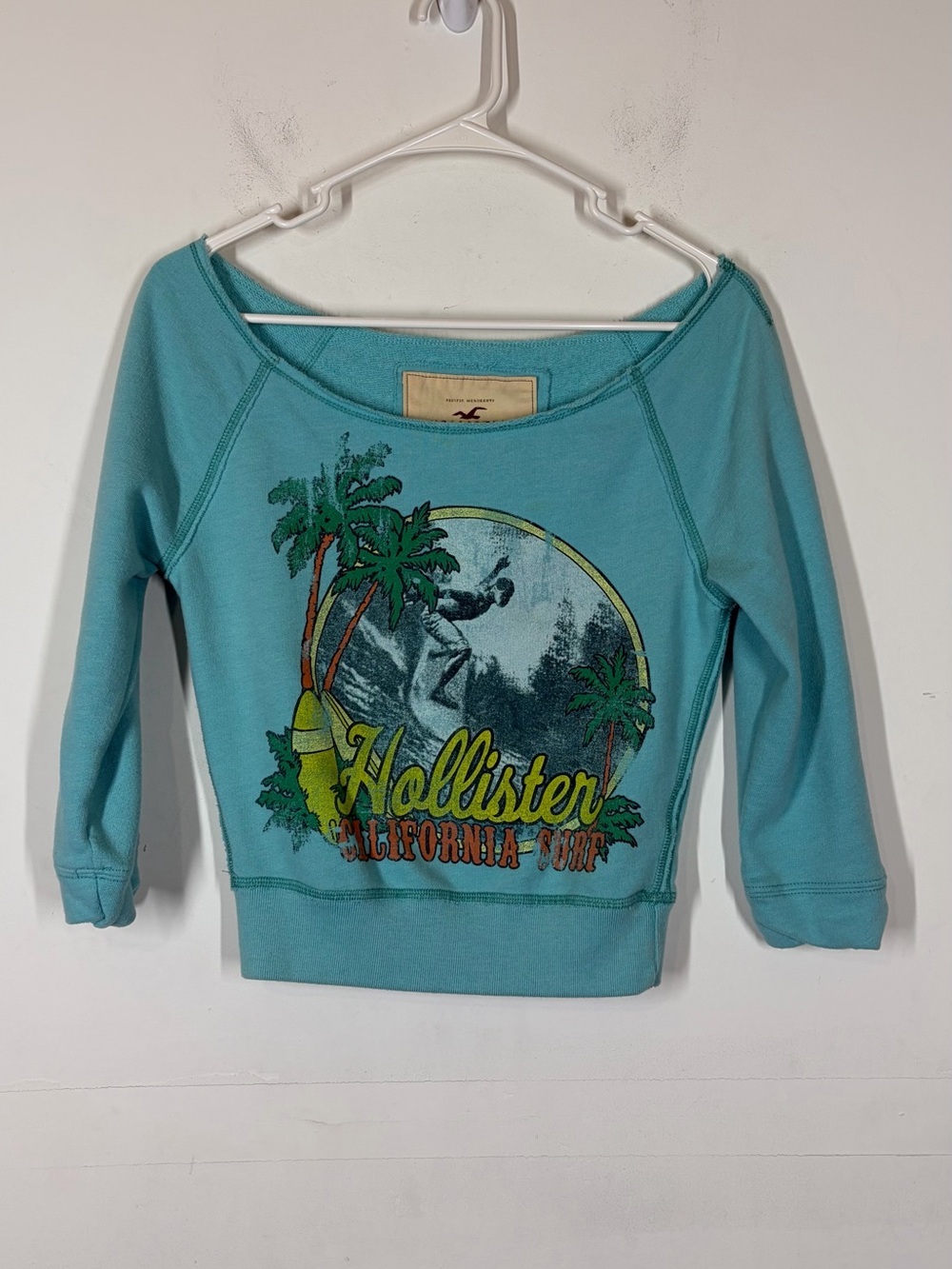 Y2K VTG Hollister Crewneck Cropped Sweatshirt Size XS